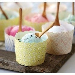 Designer Print Paper Baking Muffin Cups Party Wedding Ice Cream x