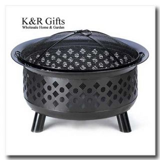 OUTDOOR FIREPLACE Geometric Iron Patio Fire Pit NEW