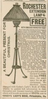 1890 AD Rochester extension lamp  advertising