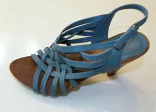 Bally Turquoise Strappy Clogs Sandals Size 40.5 U.S 10.5 EUC