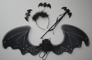 Bat Wings Set   Black wand, headband, Adult & Kids