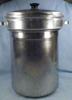 Clam Steamer Pot Heavy Aluminum with Strainer Insert Bain Marie