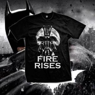 Shirt Dark Knight Rises Movie BANE Fire Rises Tee S M L XL 2XL
