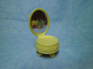 Littlest Pet Shop YELLOW VANITY TABLE WITH MIRROR accessory part