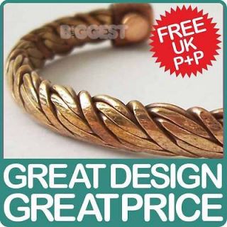 Magnetic Unisex Twisted Rope Copper Bracelet Therapy New Cuff Bangle