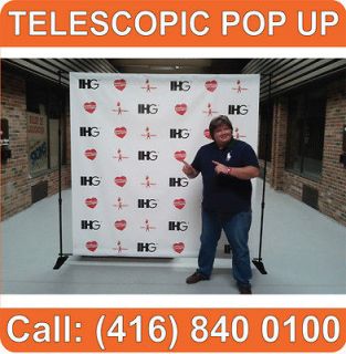 Trade Show TELESCOPIC Pop Up Booth Graphic Display Banner Stands (NEW
