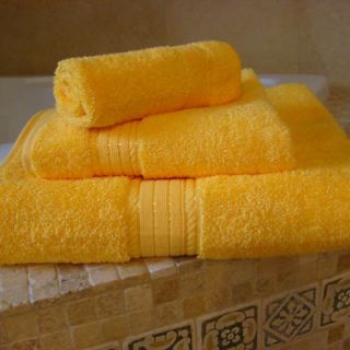 Luxurious Yellow Bath Towels Sets 100% Egyptian Cotton