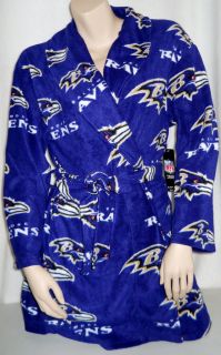 Baltimore Ravens Womens Robe MicroFleece Scoreboard NFL