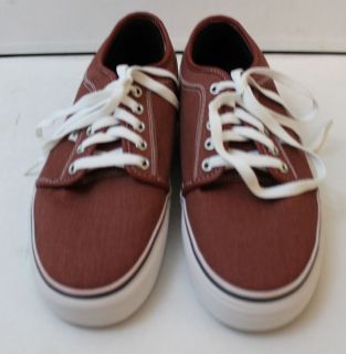 Production Mens VANS Size 9.5 CHUKKA LOW ( CKLR11 14 ) Red Washed
