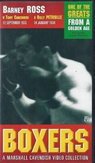 Boxers Series Barney Ross VHS Video Cassette