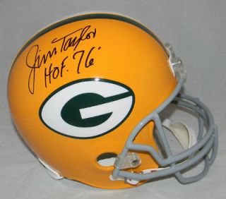 JIM TAYLOR AUTOGRAPHED SIGNED GREEN BAY PACKERS FULL SIZE HELMET JSA W