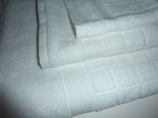 KLEIN WHITE HIGH QUALITY 3PC SET BATH TOWEL, HAND TOWEL, WASHCLOTH