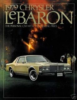 1979 CHRYSLER LEBARON SALES BROCHURE BOOK CATALOG