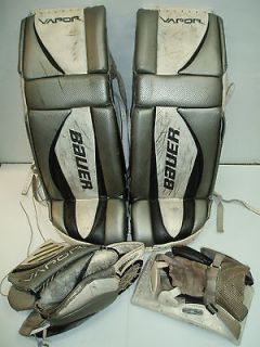 USED* BAUER Goalie pads (36/91cm plus)+Blocker+ Trapper VAPOR