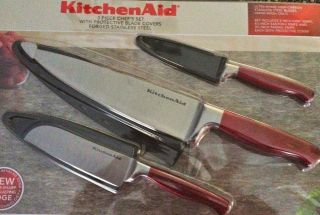 KitchenAid 3 Piece Chefs knife Set Brand New
