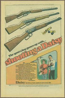 Daisy BB Guns 1977 print ad / comic advertisement, b b rifle