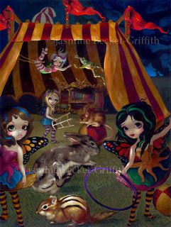 Jasmine Becket Griffit h art BIG print SIGNED Fairy Circus poster