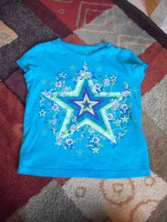 Toddler Girl Aqua Star T Shirts by Arizona  EUC Sizes 3T & 5T