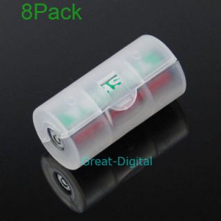 8x AA to C Size Battery Converter Adaptor Adapter Case
