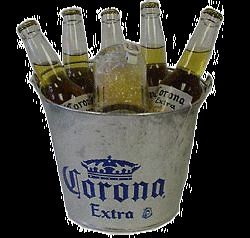 CORONA EXTRA GALVANIZED BUCKET for Beer or Crab   Cooler, Picnic, Game