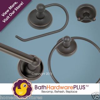 Oil Rubbed Bronze Bathroom Hardware 24 Towel Bar Bath Accessory Set