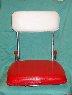Red White soft Folding Stadium Seat Chair Boat Fishing Bleacher metal