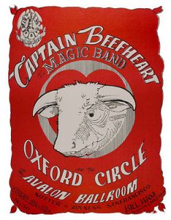 Captain Beefheart & His Magic Band Poster T Shirt Gents, Ladies & Kids
