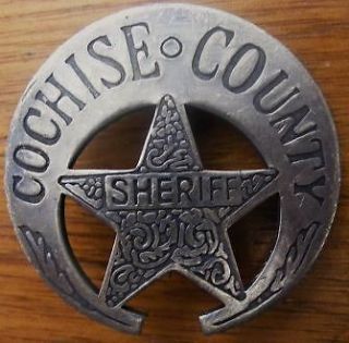 COCHISE COUNTY SHERIFF Badge ~ Tombstone Arizona Police ~ Wyatt Earp