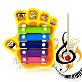 Cute Wooden Lovely Foot Pattern Babys Xylophone Musical Educational