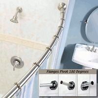 Creative Specialties DN2160CH Adjustable Curved Shower Rod Chrome