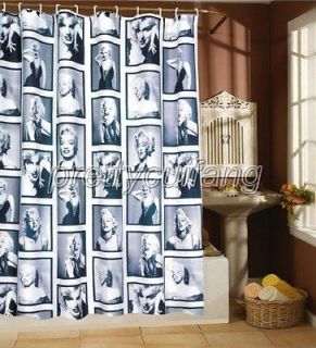 Popular Marilyn Monroe Pictrue Bathroom Fabric Shower Curtain ps025