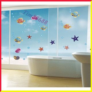 Fish Removable Wall Vinyl Sticker Decals Wallpaper For Window Bathroom