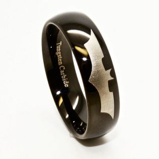 Batman Unisex Tungsten Wedding Band Engagement Ring Sizes 4 16