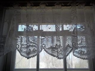 OFF WHITE LIGHTHOUSE BOAT TIER LACE CURTAIN DESIGN 60 X 14 ILCB637
