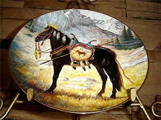 War Ponies Of The Plains Proud Companion Indian Horse Plate