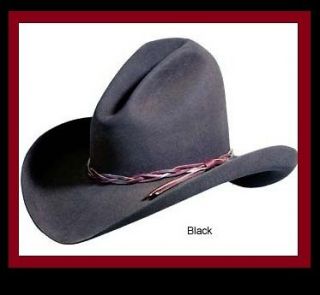 BLACK Beaver Felt ~GUS HAT~Cowboy Western Lonesome Dove