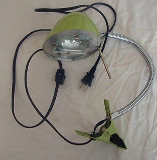 Green Gooseneck Clip On Halogen Lamp