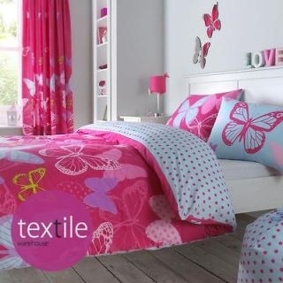 Pink Lilac Blue Polka Dot Double Duvet Quilt Cover Bedding EXCLUSIVE