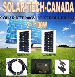Solar Panel KIT Panneau Solaire 200W 200 Watt 2 * 100 W 20A controller