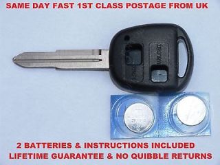 BUTTON REMOTE KEY FOB REPAIR CASE & BLADE + BATTERY + INSTRUCTION