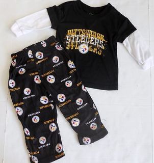 PITTSBURGH STEELERS TODDLERS 2 PC L/S LAYERED PAJAMAS