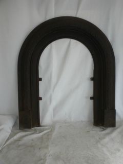 antique T.Bent&Son cast iron curved fireplace surround