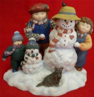 Lang & Wise Snow Mom & Baby Figurine Art by Sherri Buck Baldwin 1998