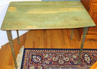 Antique COUNTRY FARM {1900s} Sewing Table Folding Spindle Legs SOLID