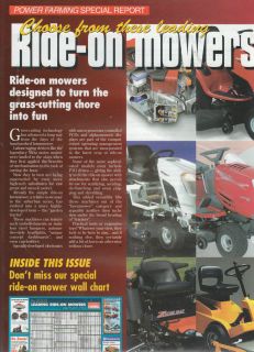 2004 3 pgs RIDE ON LAWN MOWERS Advertisement/ Article SPECIAL REPORT