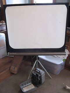 vtg Bell Howell movie projector Brilliant standing screen