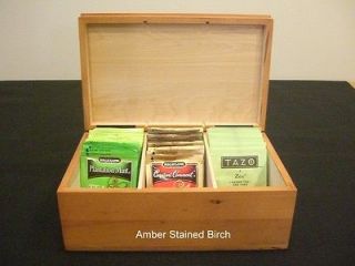 New Tea Box, Tea Chest, 69 bag, Various Woods/Finishes