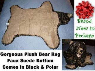 GRIZZLY BEAR RUG plush FURRY cub KING SIZE bearskin tan large big huge