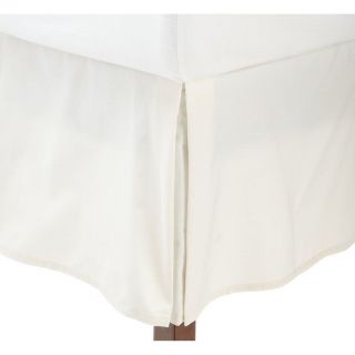 Tailored Poplin Bedskirt Dust Ruffle w/ 14 Drop Length, King, Ivory