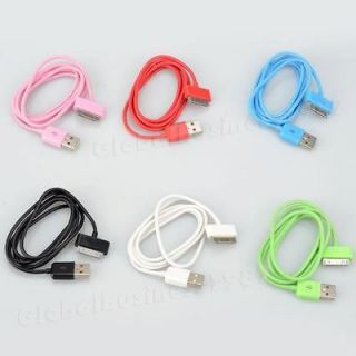Color USB Data Sync Charger Cable Fit For iPhone 4G 4S 3G 3GS iPod